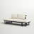 Jacqueline 83.46'' Wide Straight Acacia Patio Daybed with Cushions-1554791929-1556862258