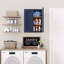 Armoire murale 24 po en bois massif de style Shaker bleu marine, charnières à fermeture en douceur, tablettes réglables et porte double, convient à la cuisine, à la salle de bain et à la buanderie-673483102-673483074