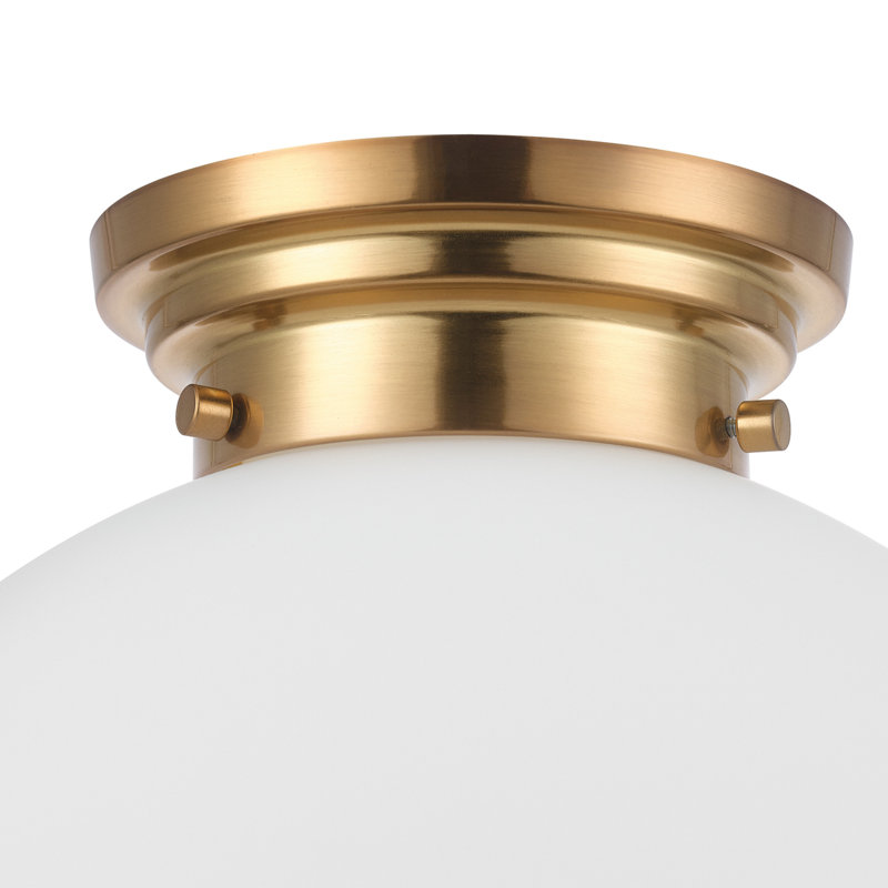 Paralimni Glass Semi Flush Mount