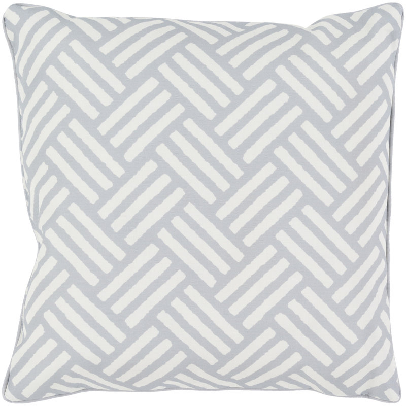 Abilene Outdoor Pillow, 16" x 16", Light Gray