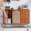 Vitrine de rangement simple en rotin-121708621