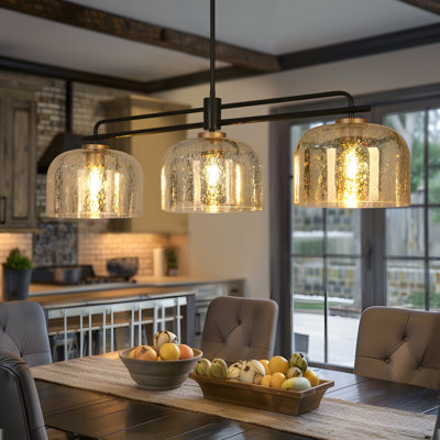 3-Light 43.3'' Dimmable Modern Kitchen Island Linear Pendant