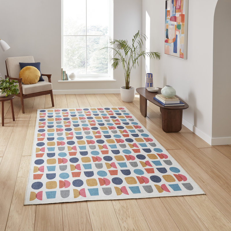 Catherine Lansfield Geometric Shapes Area Rug, Rectangle 122 x 170 cm