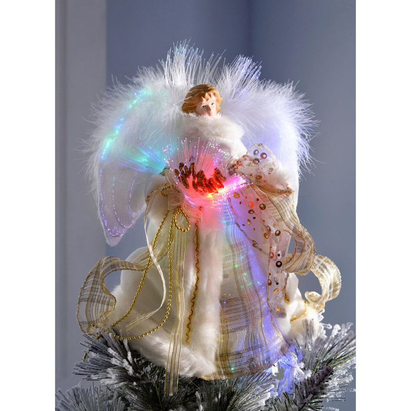 25cm Fabric Lighted Tree Topper