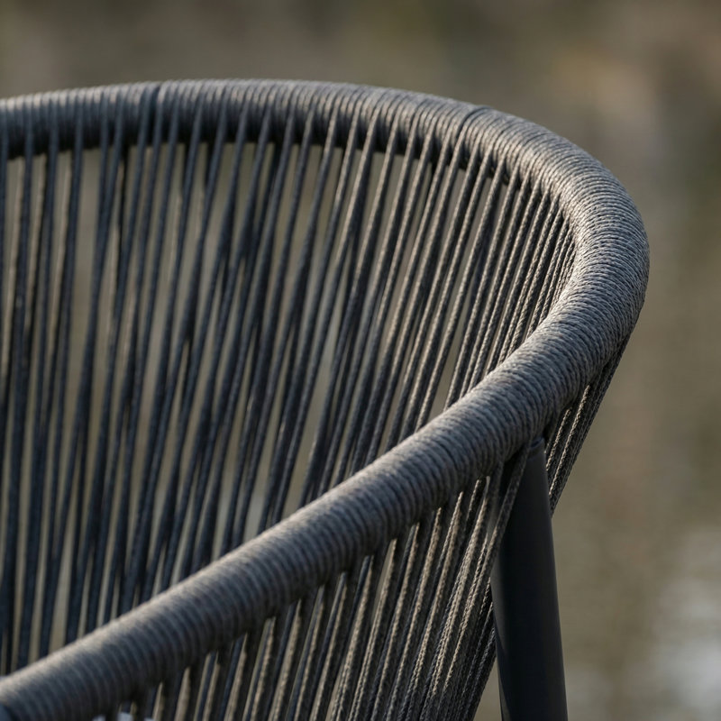 The Rope Patio Accent Chair Sofa with Cushions & Armrest & Backrest