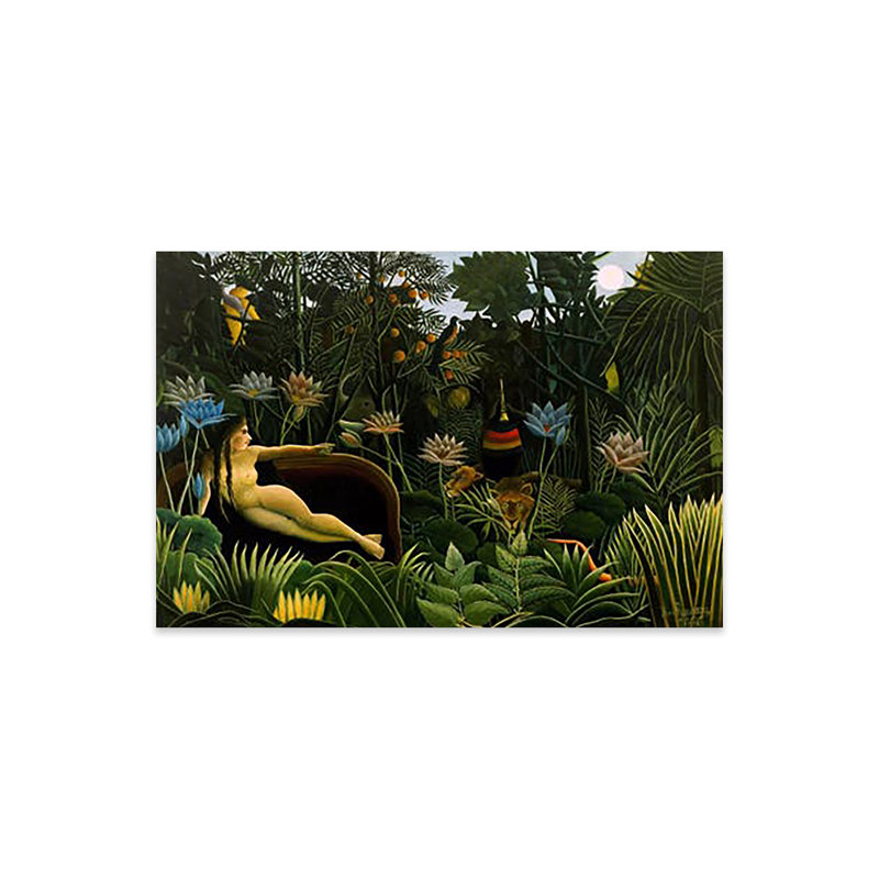 Le rêve, 1910 par Henri Rousseau - Peinture sans cadre, H 24 po x l 32 po x P 0,25 po