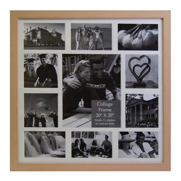 Studio 500 2 Piece Value Pack 20x20 White Wood Collage Frames w/Temper