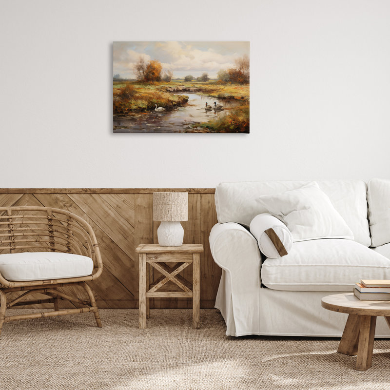 "Ducky Days", art mural sur toile par Petal Prints Design, H 20 po x l 30 po