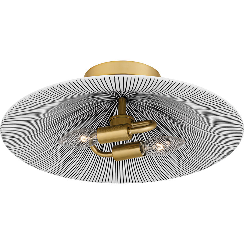 Indigo 2-Light Light Gold Flush Mount