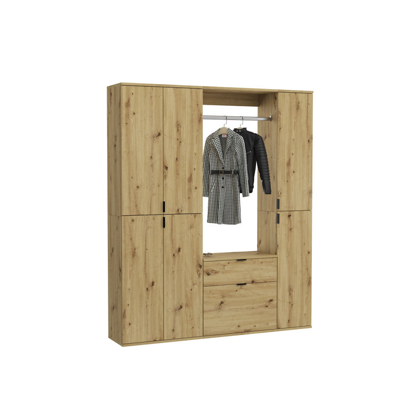 Lutton 3 Door Wardrobe, Artisan oak