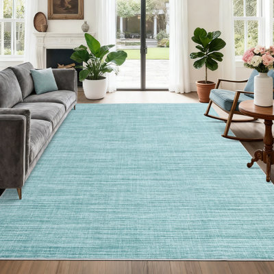 Tapis lavable à la machine avec envers en TPR antidérapant, tapis minimaliste pour salon