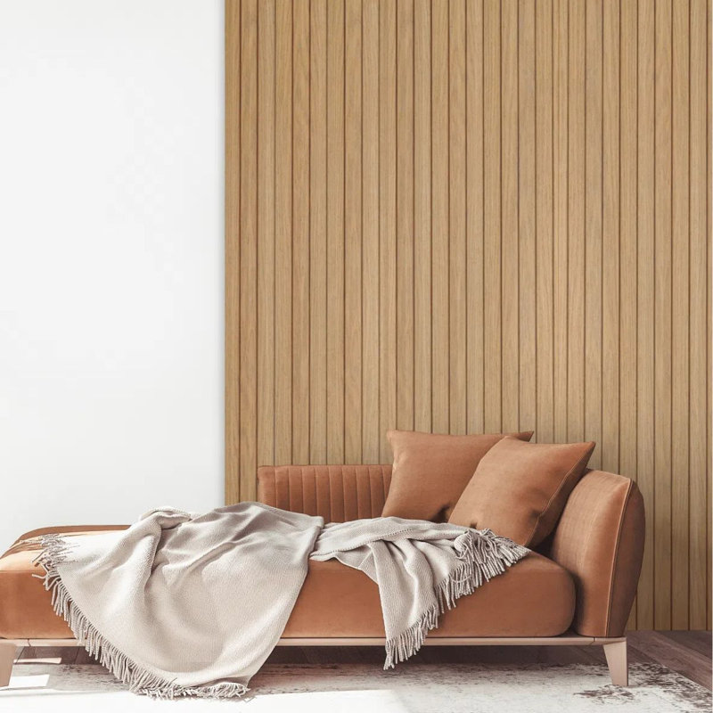 Panneau mural Interbois en chêne rouge CRENO-S 3/4 po x 3-7 / 16 po x 96 po, Chêne, Brun