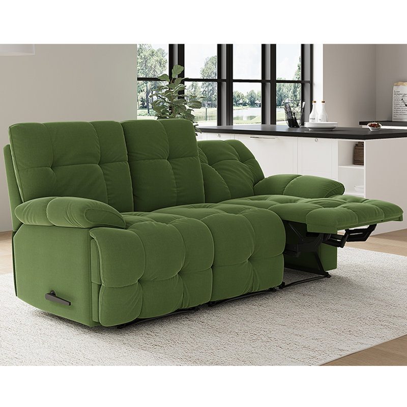 Liola 3 Seater Reclining Sofa, Green