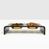 Acrylic Double Bowl Elevated Pet Feeder