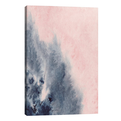 Blush And Navy - Wrapped Canvas Print