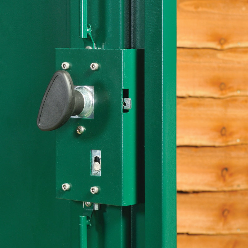Centurion 5 ft. W x 11 ft. D Apex Metal Shed, Green