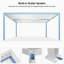 Pergola en aluminium avec abat-jour roulant, 1 côté long-97549347-97549341