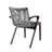 Troxell Outdoor 5 Piece Wooden Legs and Concrete Dining Set With Arms Chairs-241980345