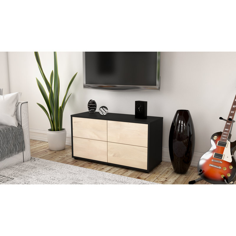 Hassan 92cm W Chest of Drawers, Black/Cream