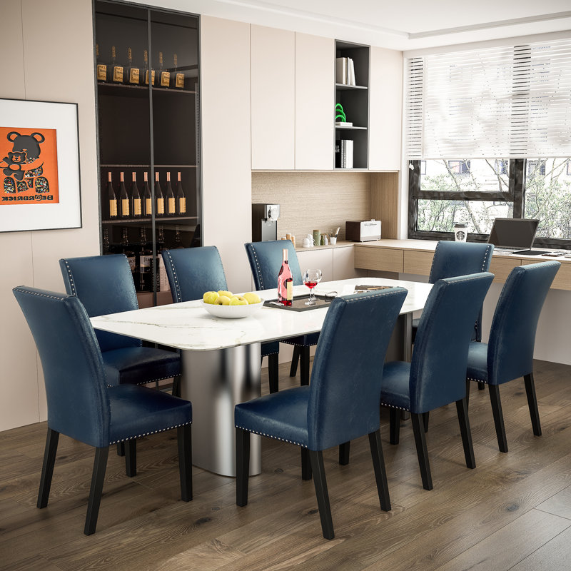 Cerritos Upholstered Dining Chair, Dark Blue