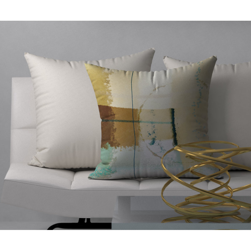 Abstract Reversible Throw Pillow, 20"x20"