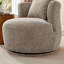 Fauteuil demi-tonneau pivotant de 31,89 po, fauteuil d'appoint rembourré à 360 ° avec coussin pour chambre et appartement (ensemble de 2)-1174686654