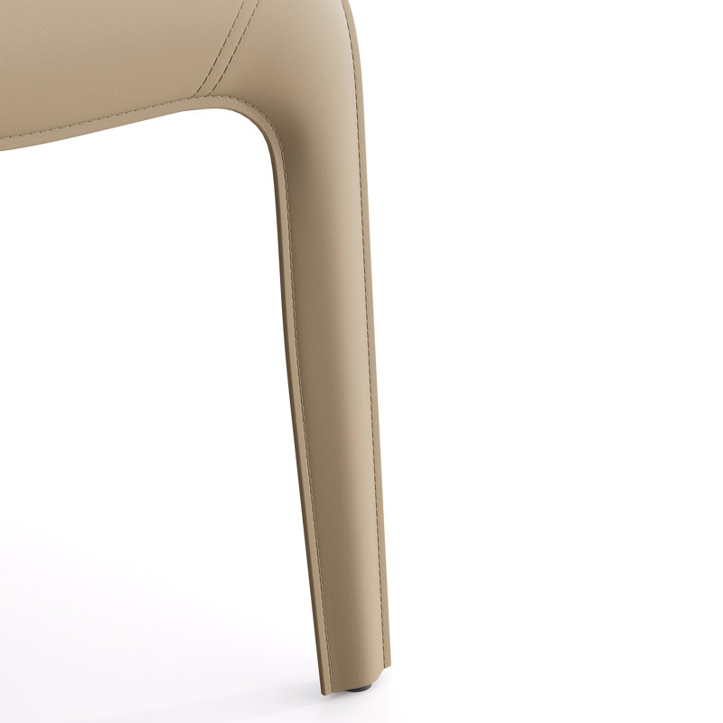 Saddle Leather Dining Chair, Tan