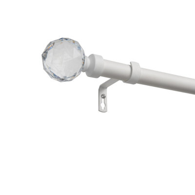  Adjustable Crystal Ball Single Curtain Rod