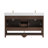 Aastha 60" Freestanding Walnut Bathroom Vanity With Double Sinks & Engineered Stone Top-554796474