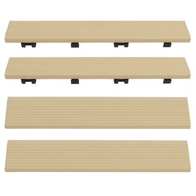 Carrelage de terrasse en composite 2 po x 12 po Quick Cedar