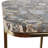 Side Table with Agate Top and Gold Metal Base, C-Shaped End Table for Living Room, Modern Accent Table, 24"-1600334079