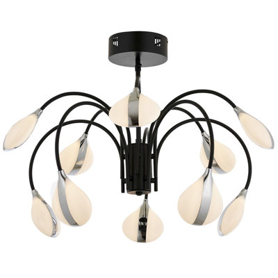 Lustre géométrique à 10 lumières