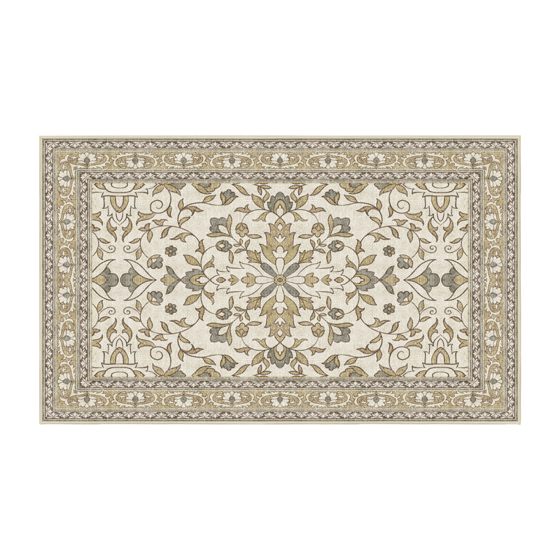 Tapis oriental en chenille / polyester tissé à la main Carolita, Tapis de couloir 2 pi x 5 pi