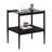Coffee Table and End tables Set of 3, Tempered Glass Table with MDF layer, Modern Tables for Living Room , Gray Glass-1589476492