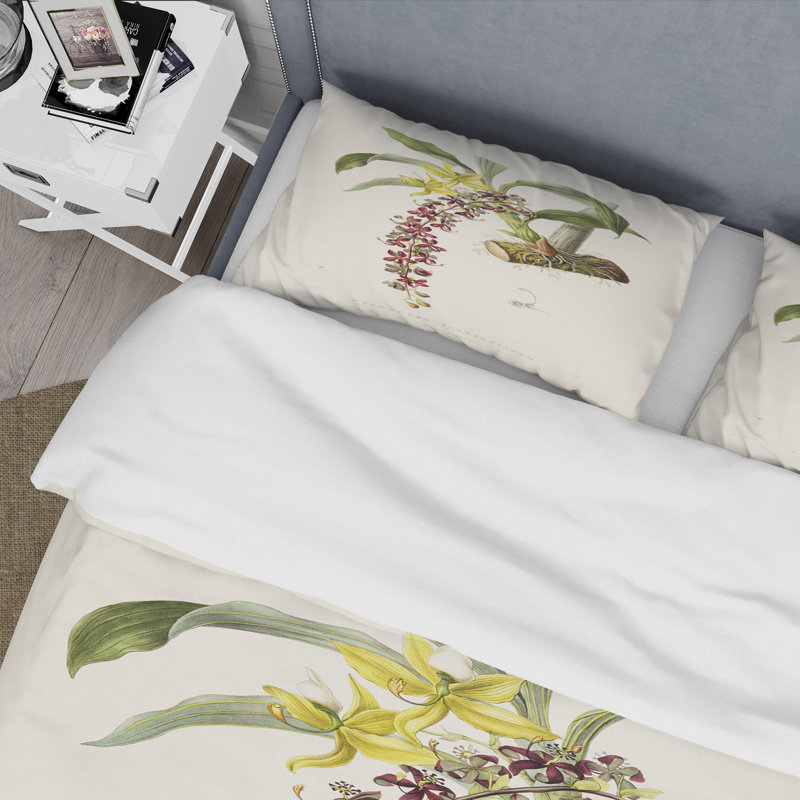 Ensemble de housse de couette Traditional Vintage Flower II - microfibre de polyester