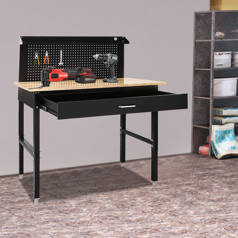Work Bench For Garage Office Home, Height Adjustable Workbench