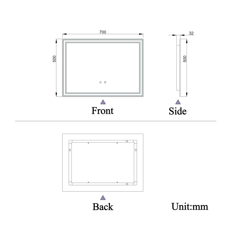 Conisha Rectangle Mirror, 177.8 cm H x 127 cm W