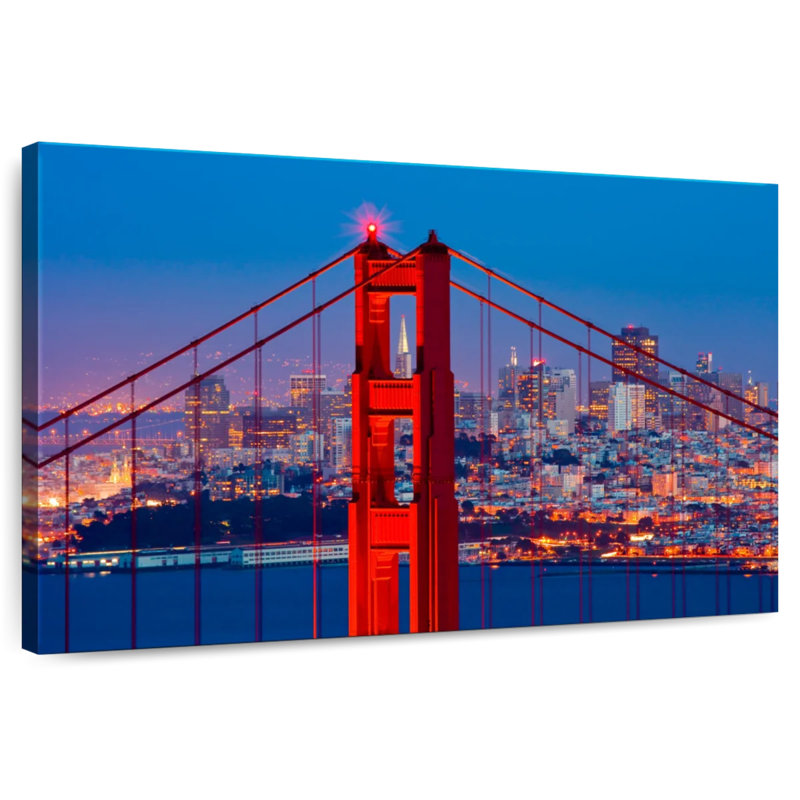 Lilie Glowing Golden Gate Bridge, 30" H x 45" W