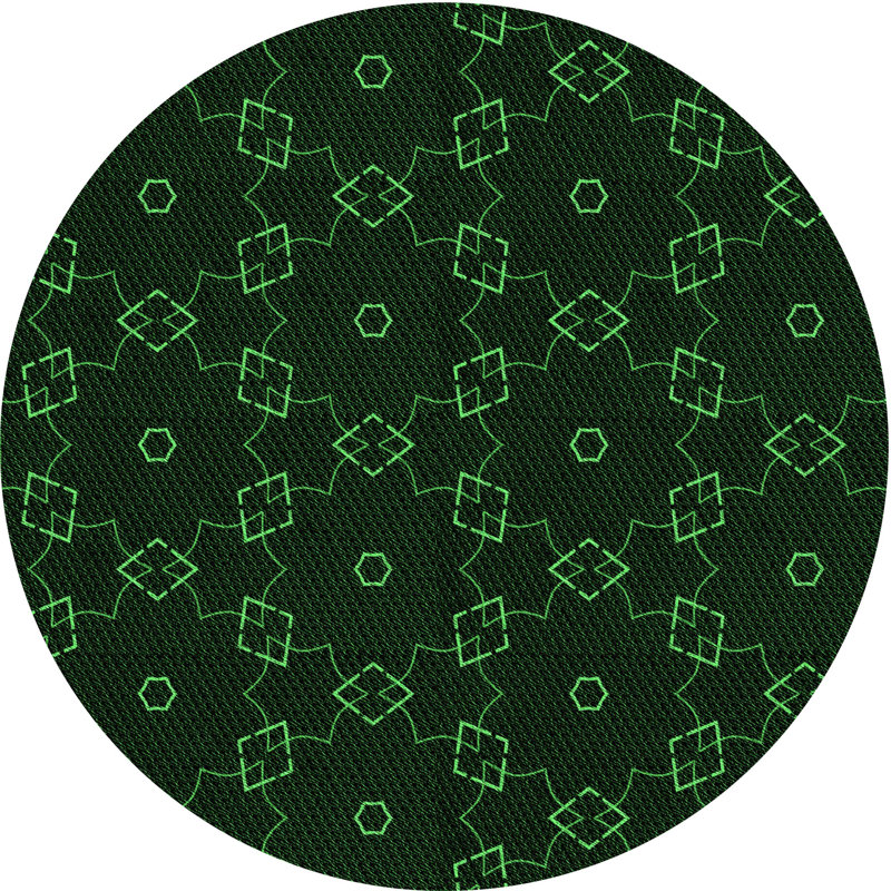 Geometric Indoor Rug, Round 5'