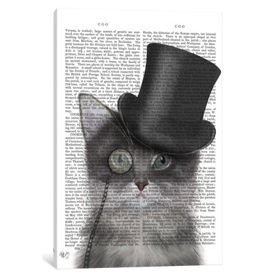 «Cat with Top Hat I», impression sur toile