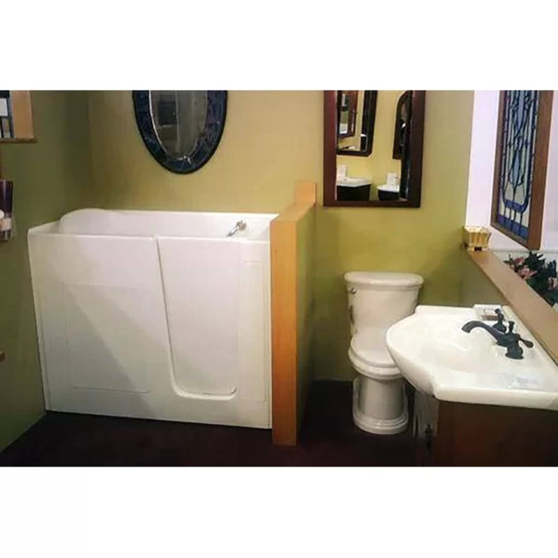 Lifestyle 5230 52'' L Bathtub, White, Polished Nickel