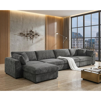 Canapé modulaire avec repose-pieds Aariketh