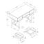 Bureau d'ordinateur, bureau personnel, ordinateur portable, tiroirs de rangement, L 48 po