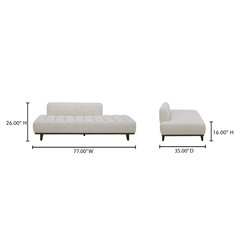 BENNETT DAYBED SOFT TAUPE, Warm White Basketweave