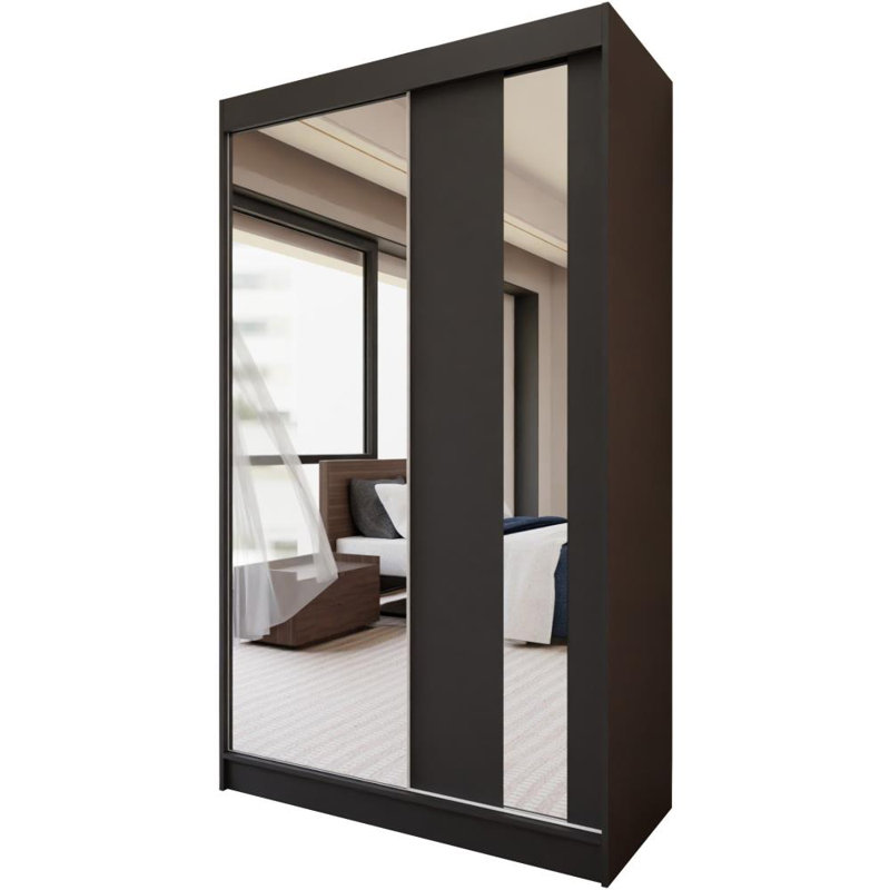 Danniela 2 Door Sliding Wardrobe, Black