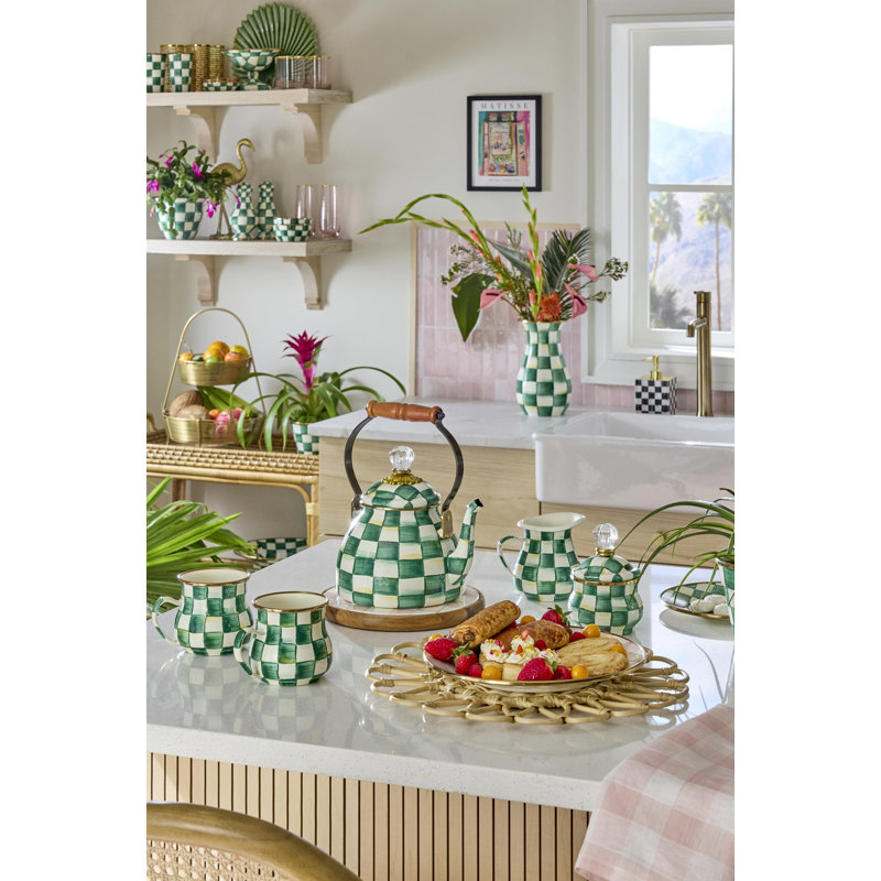 Emerald Check Tall Vase