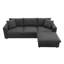 Tissu en forme de L avec, 4 canapé confortable pour les espaces de vie, fabrication en fer, dossier et coussins, capacité de poids de 300 lb, pièce modulaire moderne gris Dawn, appartement, bureau, structure, sièges,-550423404