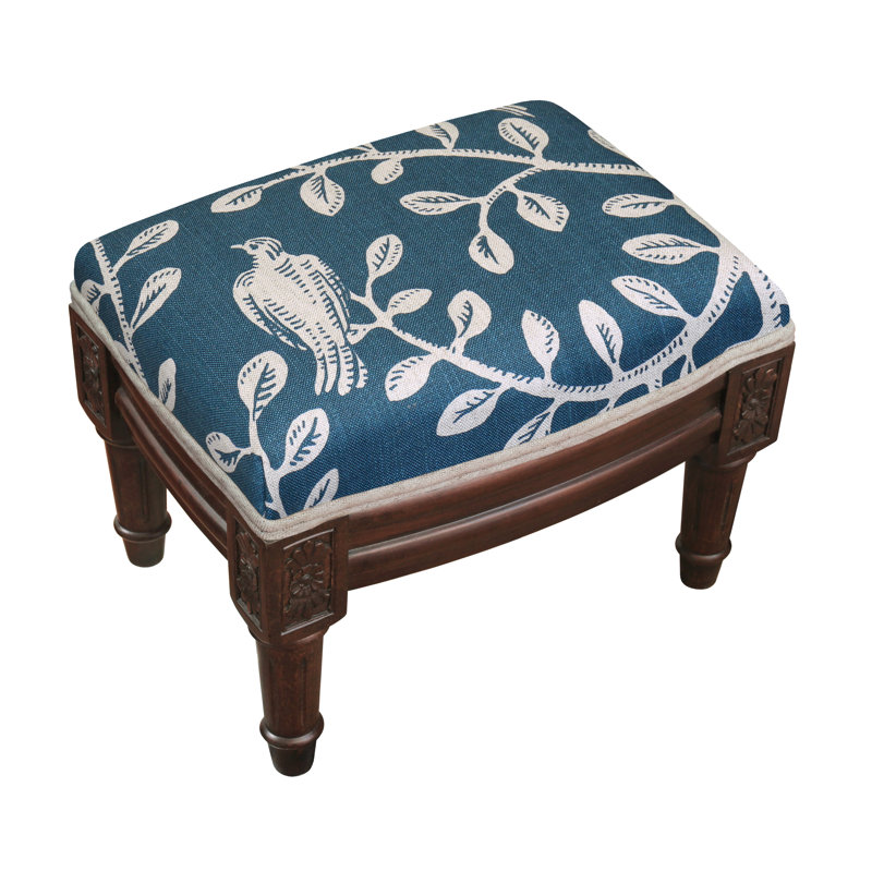 Repose-pieds Lytchett, Bleu marine, Brun