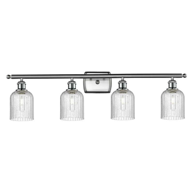 Fiennes 4 - Light Dimmable Vanity Light, Seedy, Satin Nickel