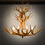 Lustre en bois 8 lumières en résine